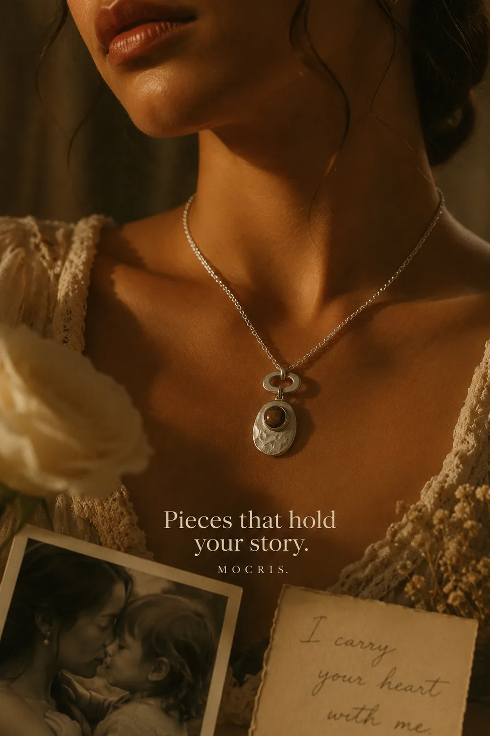 Pieces that hold your story — pendant campaign