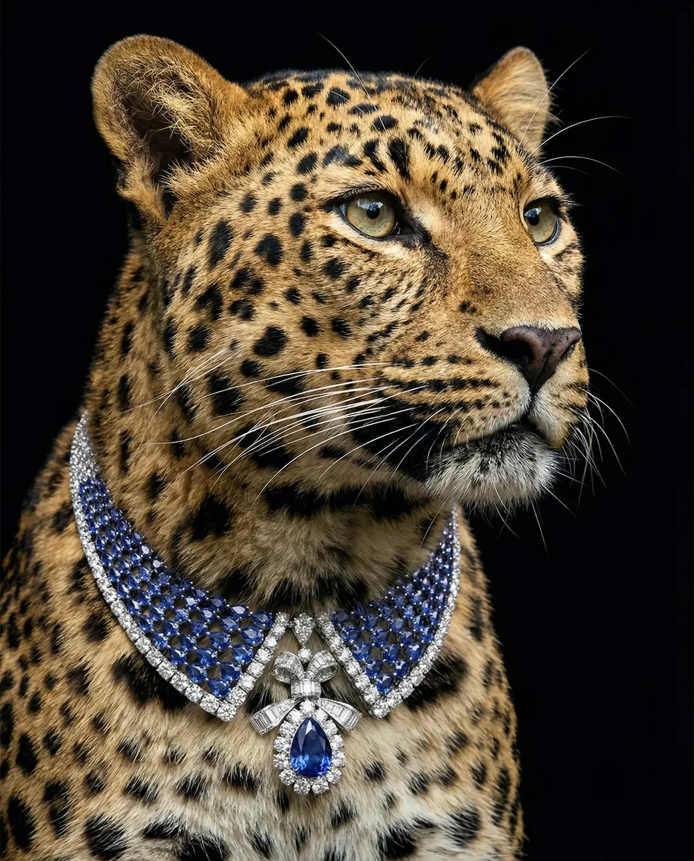 The hunter: Sapphire and diamond collar